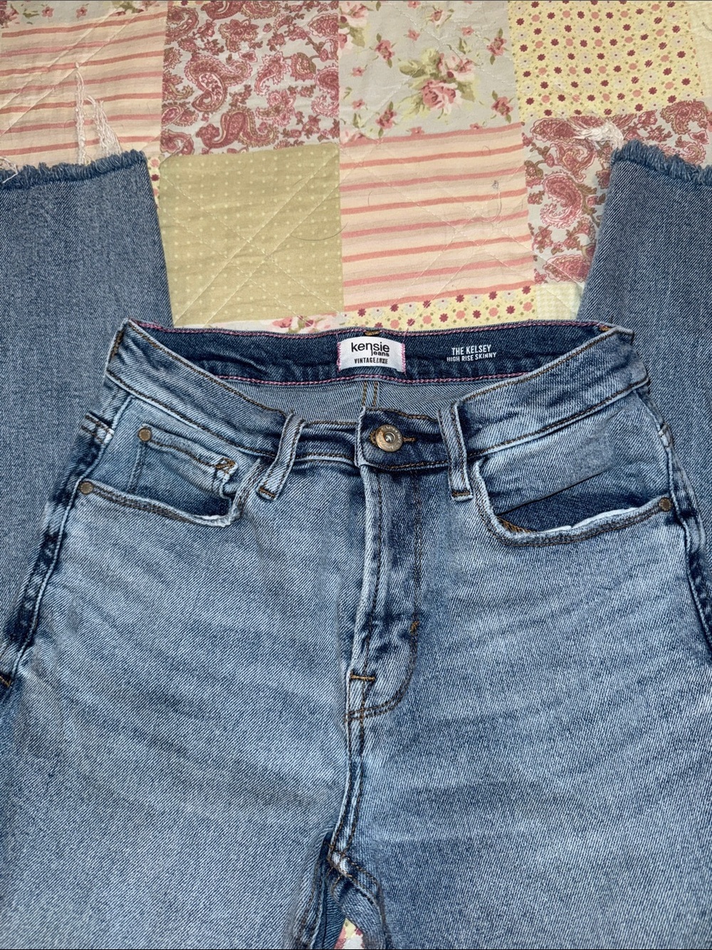 Kensie Light Blue High-Rise Skinny Jeans